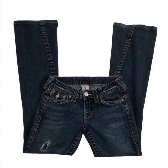 True Religion Denim - True Religion Distressed Flair Leg Jeans Women’s Size 26